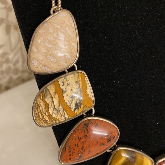 Statement Necklace in gems stones New in box - Picture 2 of 11